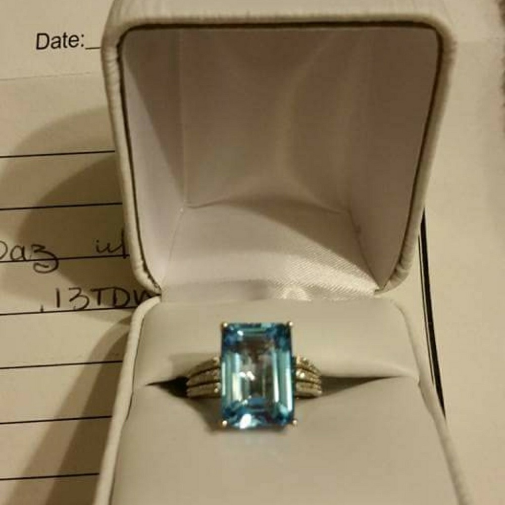Blue topaz ring